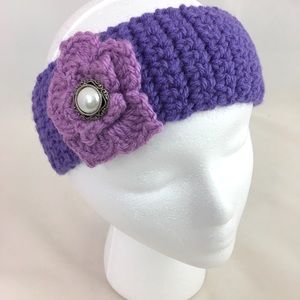 Purple Crocheted Headband